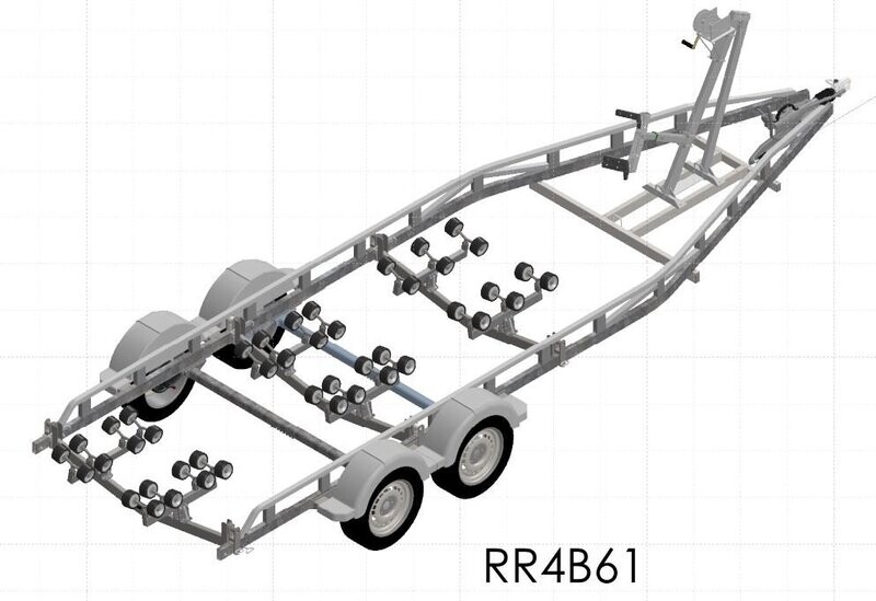 Rapide twin axle roller trailer R4B61 Gross weight 2000 kg 6.1m