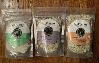 Foot and Bath Soak Set 1 Each Of Lavender/Chamomile, Rosemary/Eucalyptus, And Orange/Peppermint 10 Oz Pouch