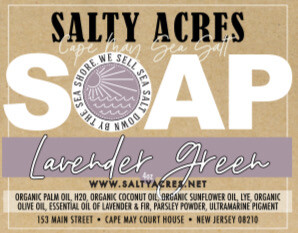 Handcrafted Soap Green Lavender 4 oz