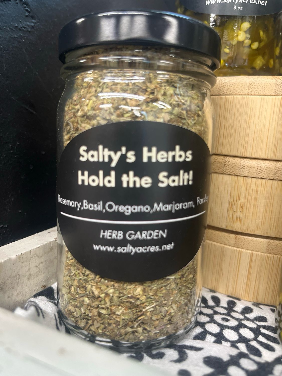 Jar 8 Oz Salty’s Herb Hold The Salt! Jar 8 Oz Salty’s Herb Hold The Salt!