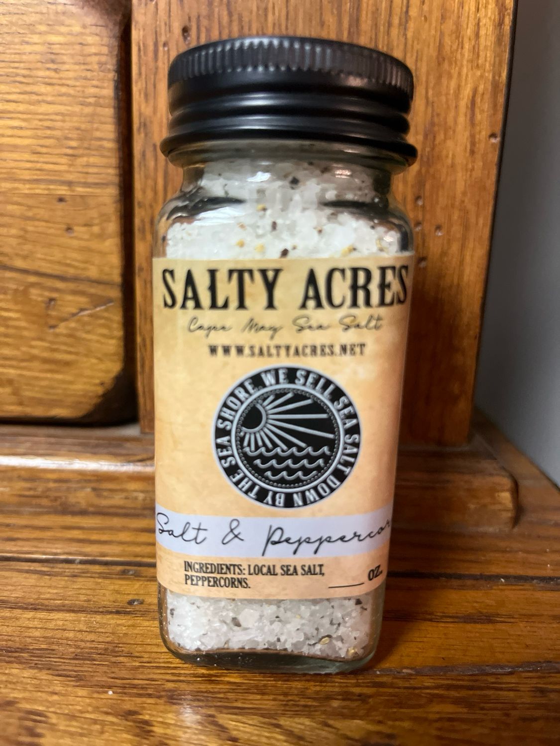 Sea Salt And Peppercorns Shaker 4 Oz
