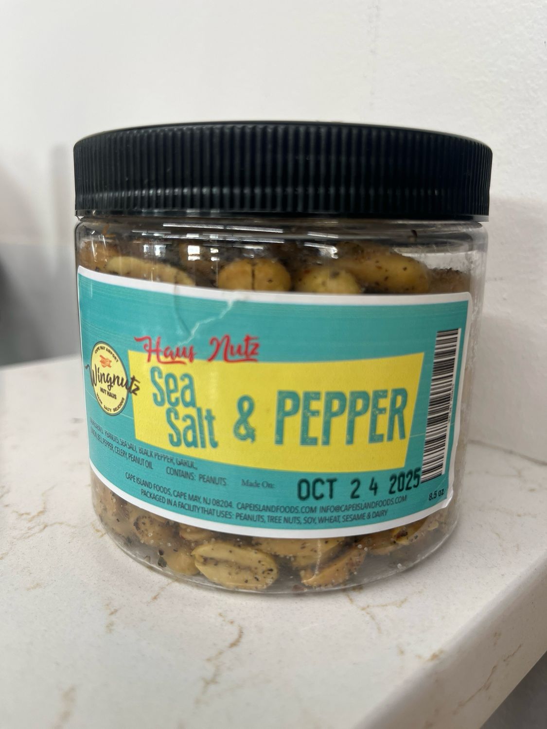 Cape May Peanut Butter Co Salt & Pepper Peanuts 8.5 Oz Cape May Peanut Butter Co Salt & Pepper Peanuts 8.5 Oz