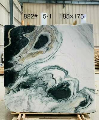 China Panda White With Black Veins Marble Slab bookmatch