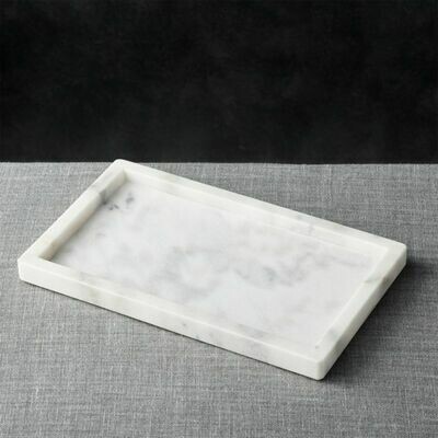 White and black color interior decoration marble tray