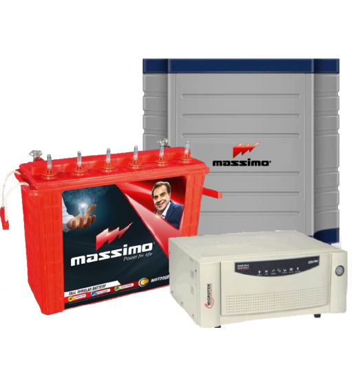 MICROTEK 1KVA + MASSIMO TALL TUBULAR(150AH) + TROLLEY