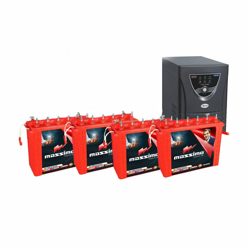Microtek 3.7 kva with 4 Massimo 150 ah Batteries