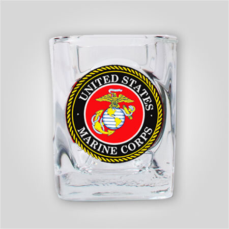 Marines 2oz Emblem Shot Glass