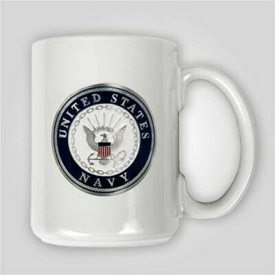 Navy Emblem 15 oz Ceramic Mug