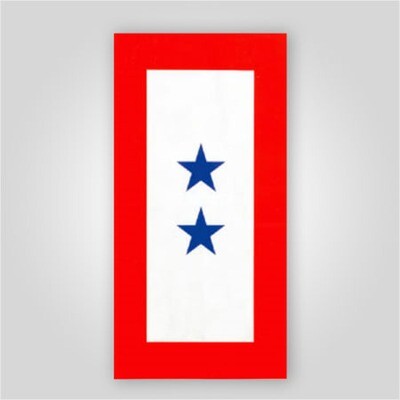 2 Star Blue Star Service Window Decal