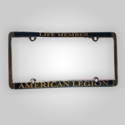 Life Member - American Legion License Plate Frame Gold