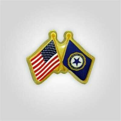 US/Auxiliary Crossed Flags Tack