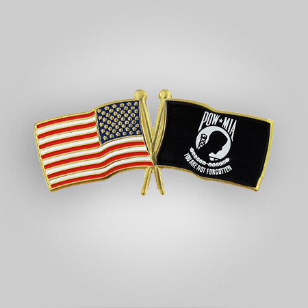 USA and POW Flag Pin