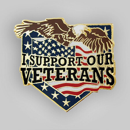 I Support Our Veterans Pin