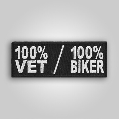 100% Vet/100% Biker Patch