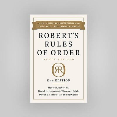 Robert's Rules of Order - 12th Edition