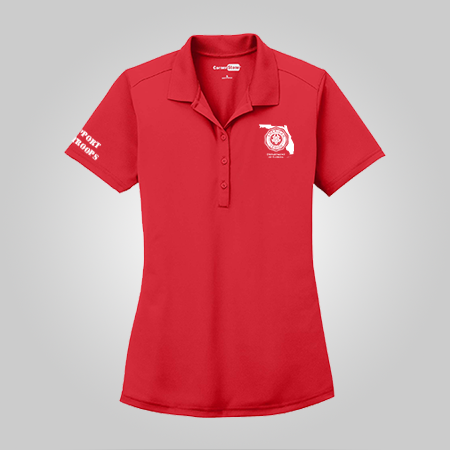 Florida Legion "Support Our Troops" Red Polo Ladies'