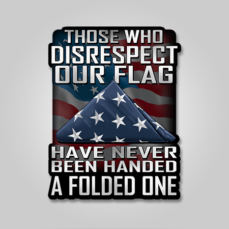 Folded Flag 7" Decal