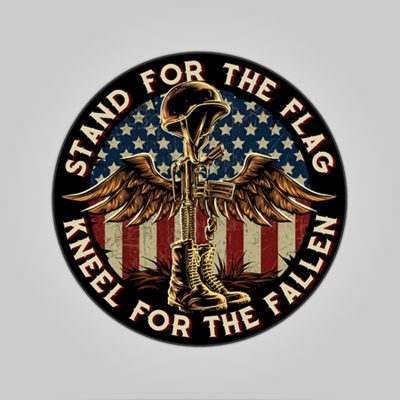 Stand for the Flag Battle Cross 7" Decal