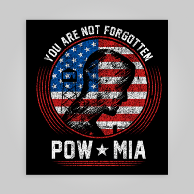 POW/MIA Not Forgotten 7" Decal