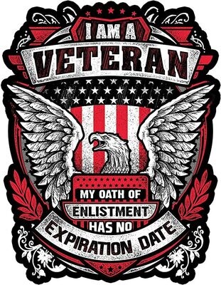 I Am a Veteran 4" Decal