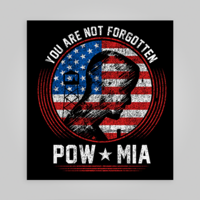 POW/MIA Not Forgotten 4" Decal