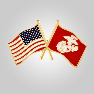Marines / USA Flag Pin