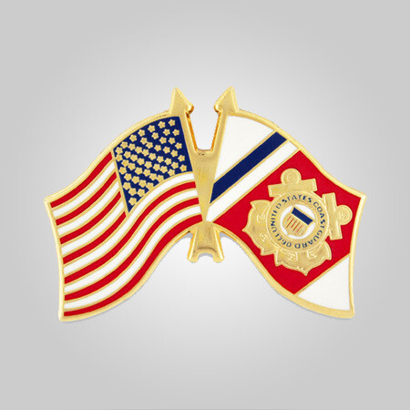 Coast Guard / USA Flag Pin
