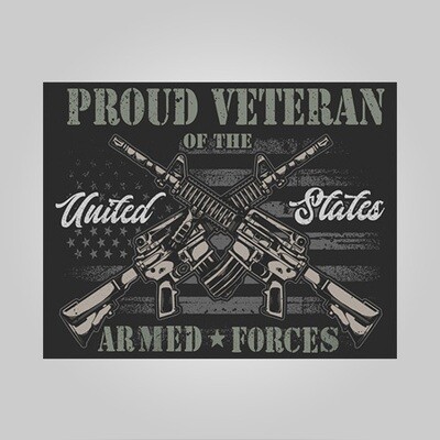 "Proud Veteran" Tin Sign
