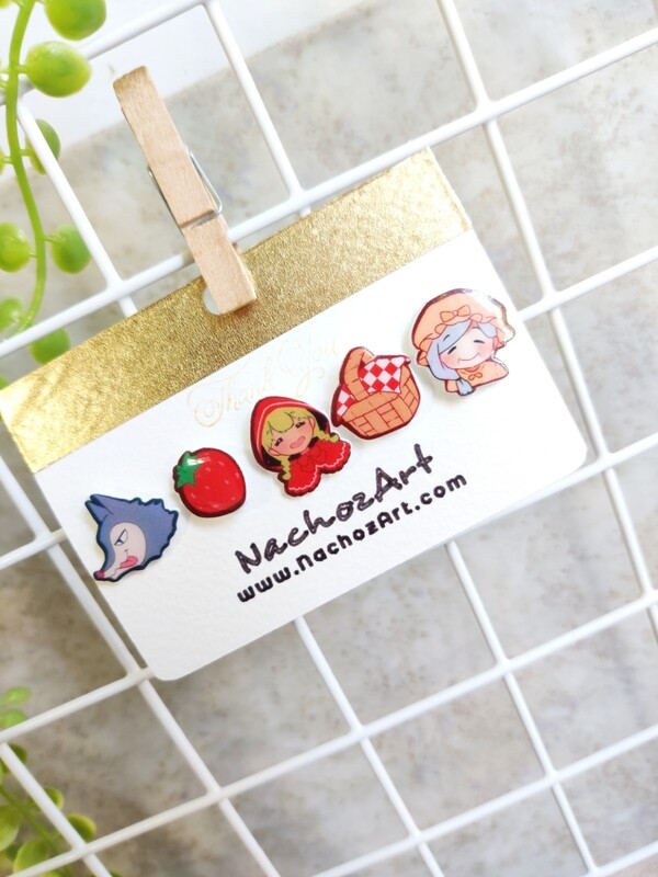 Little Red Riding Hood Earring/Studs set