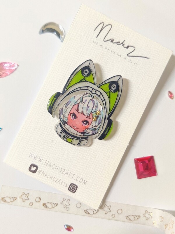 Helmet Girl Pin