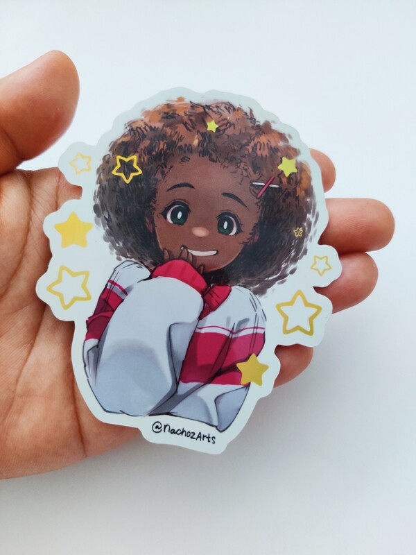 Holographic Curly Hair Sticker