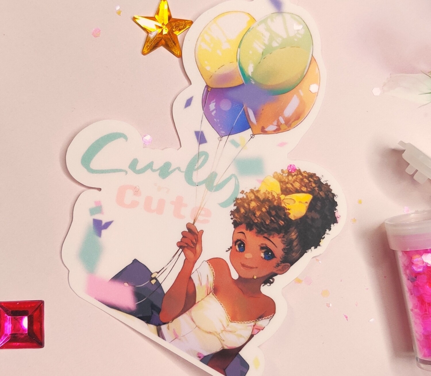 Curly n&#39; Cute sticker