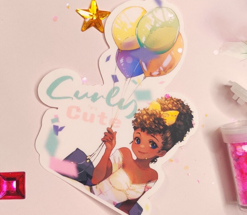 Curly n&#39; Cute sticker