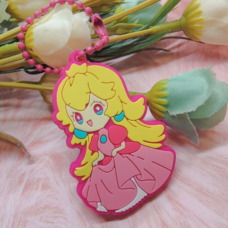 Princess Peach PVC keychain 