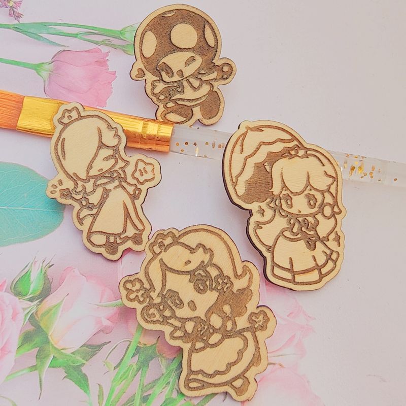 Mario Wooden Pin