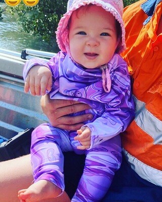 Fishing &amp; Swimming Onesie
Pretty Purple | UPF 50+