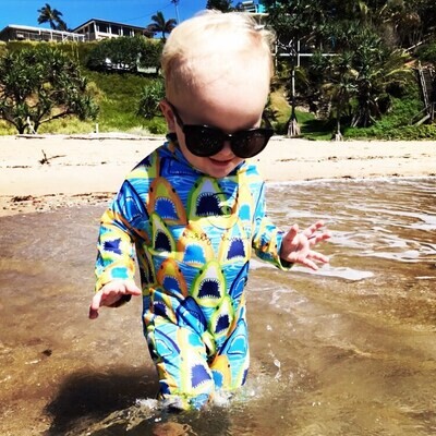 Fishing &amp; Swimming Onesie  Shark Attack | UPF 50+