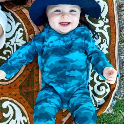Fishing &amp; Swimming Onesie Aqua Australian Fish | UPF 50+