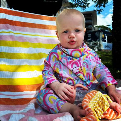Fishing &amp; Swimming Onesie Rainbow | UPF 50+ |