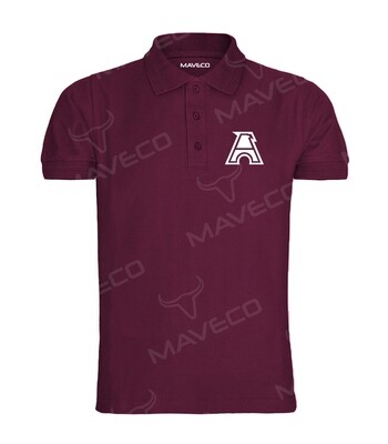 PLAYERA TIPO POLO GUINDA CABALLERO AGUILAS BLANCAS IPN