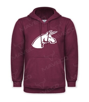 HOODIE BURROS BLANCOS IPN GUINDA