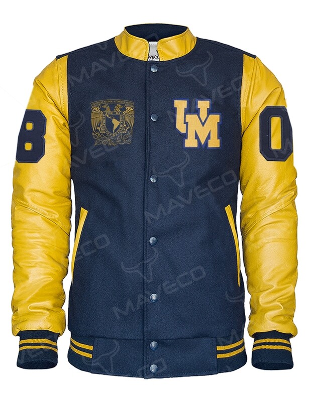 CHAMARRA MAVERICK DEPORTIVA UM CABALLERO PIEL/PAÑO, UNAM©