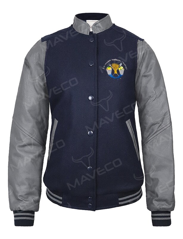 CHAMARRA MAVERICK EDICIÓN GRADUADO DAMA, ESCUDOS EN MANGAS. PIEL/ PAÑO, UACh