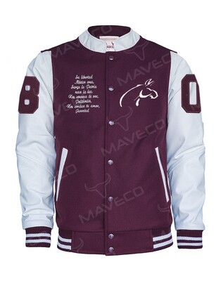 CHAMARRA MAVERICK DEPORTIVA BURROS BLANCOS CABALLERO PIEL/PAÑO, IPN