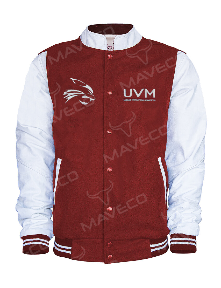 CHAMARRA MAVERICK PREMIUM UVM CABALLERO PIEL/PAÑO ROJO