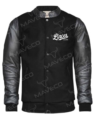 CHAMARRA MAVERICK CLASICA CABALLERO PIEL/PAÑO UVM BLACK