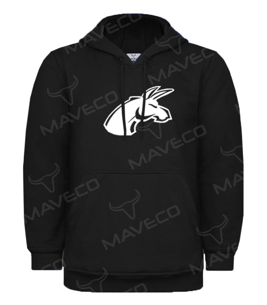 HOODIE BURROS BLANCOS IPN NEGRO