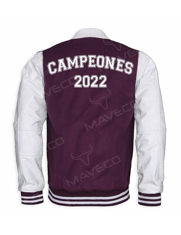 CHAMARRA MAVERICK PREMIUM CABALLERO PIEL/PAÑO IPN PERSONALIZADA