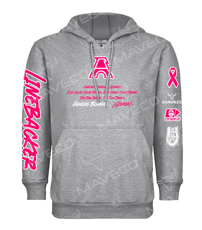 HOODIE PINK OCTOBER ÁGUILAS BLANCAS IPN