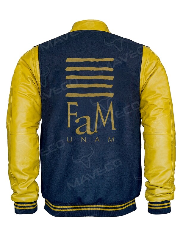 CHAMARRA MAVERICK FAC MÚSICA CABALLERO PIEL/PAÑO UNAM©